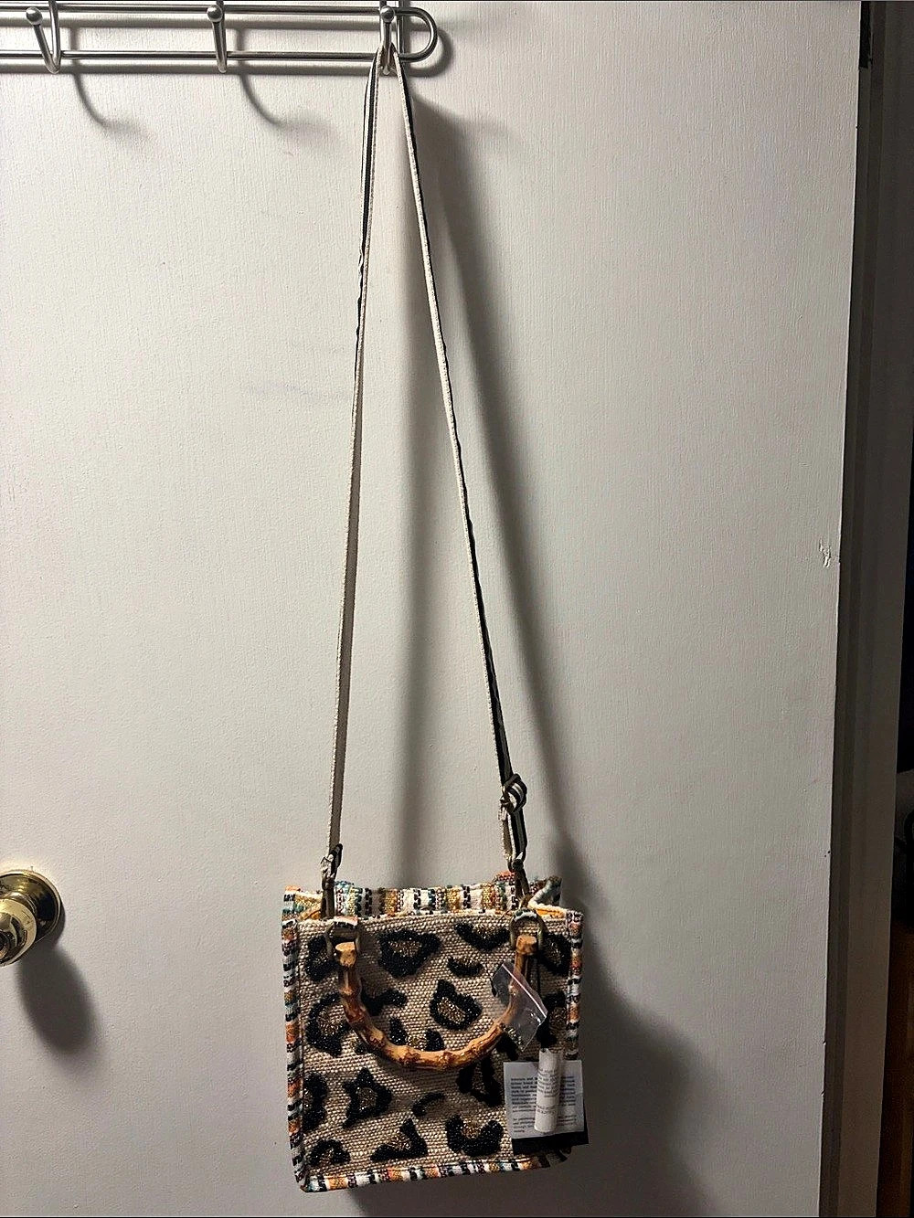 Nine West Leopard Handbag Multicolor Animal Print Shoulder Bag NWT